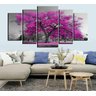 Quadro Decorativo Paisagem Arvore Com Flores Rosas - 3