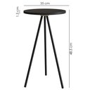 Ver imagem 3 de Mesa Lateral para Sala de Estar 49x35 Cm 27944 Preto Artesano