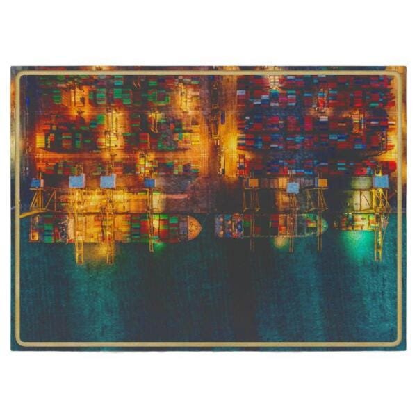 Quadro Trenddecor Abstrato13 Borda Vazada 75X50Cm - 1