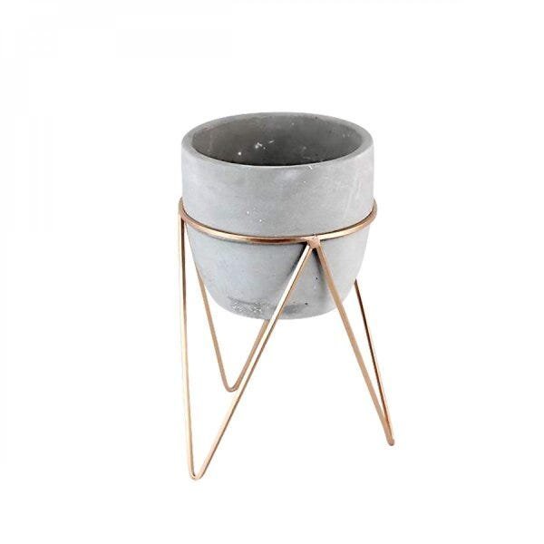 Cachepot Cimento com Suporte Triangle Standing Urban - 1