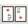 Quadros Decorativos por Onde For Quero Ser Seu Par 31x23cm - 1