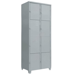 Armário Roupeiro de Aço Vestiário Academia 8 Portas Locker - 1