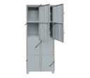 Ver imagem 2 de Armário Roupeiro de Aço Vestiário Academia 8 Portas Locker