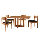 Ver imagem 2 de Conjunto de Mesa de Jantar Vitoria Tampo Laminado 120cm Barril 4 Cadeiras Bellini