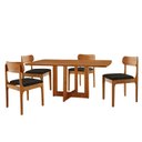 Ver imagem 2 de Conjunto de Mesa de Jantar Vitoria Tampo Laminado 120cm Barril 4 Cadeiras Bellini