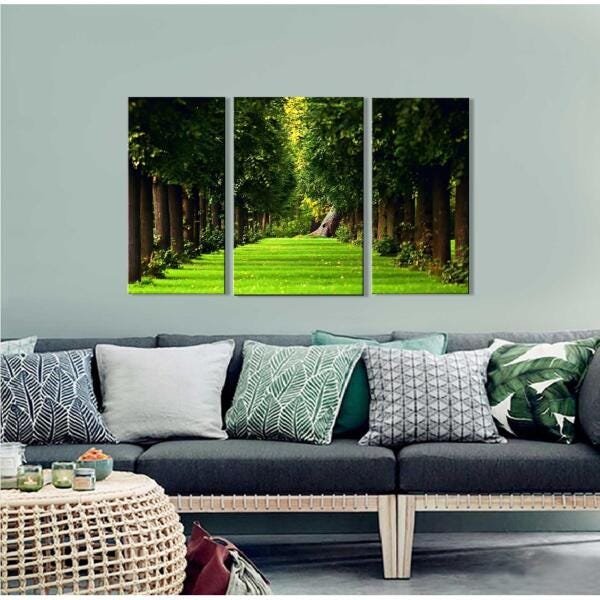 Quadro Decorativo Paisagem Floresta 3 Peças M3 - 1