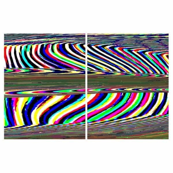 Quadro abstrato psicodelico decorativo 22x30 - 1
