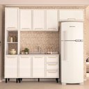 Ver imagem 1 de Cozinha Completa Amara 8 Portas 3 Gavetas 40250078 Branco - Politorno