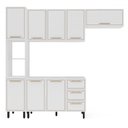 Ver imagem 2 de Cozinha Completa Amara 8 Portas 3 Gavetas 40250078 Branco - Politorno