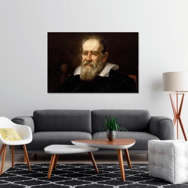 Quadro Arte Galileu Galilei Decorativo Em Tecido 1 Peça - 3