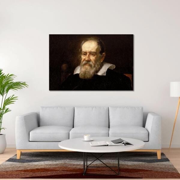 Quadro Arte Galileu Galilei Decorativo Em Tecido 1 Peça - 2