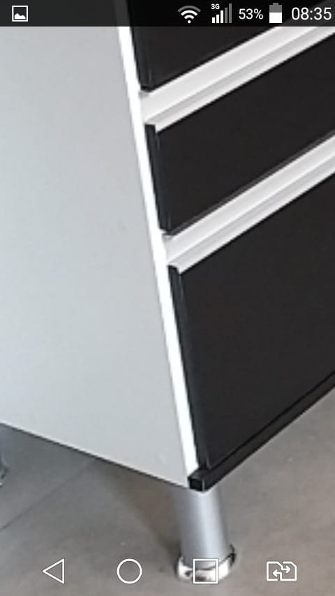 Balcão gabinete para pia de cozinha de 150cm Donatelo Branco e Preto Fosco 100% MDF Rino Móveis Dona - 3