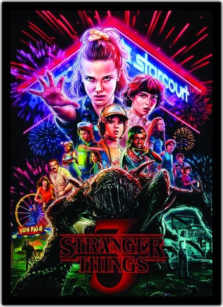 Quadro Decorativo Stranger Things Filmes Cinema Moldura G04 - 1