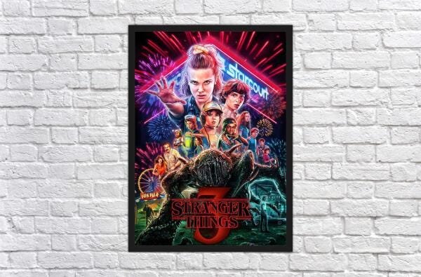 Quadro Decorativo Stranger Things Filmes Cinema Moldura G04 - 4