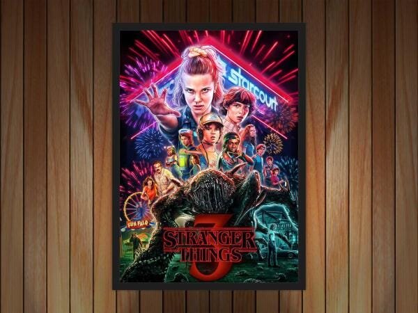 Quadro Decorativo Stranger Things Filmes Cinema Moldura G04 - 2