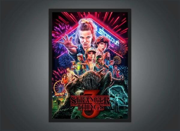 Quadro Decorativo Stranger Things Filmes Cinema Moldura G04 - 3