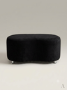 Ver imagem 2 de Puff Orgânico Curvo - 1 Metro Elegância e Conforto Moderno Feijao Moderno Tecido Premium Suede Preto