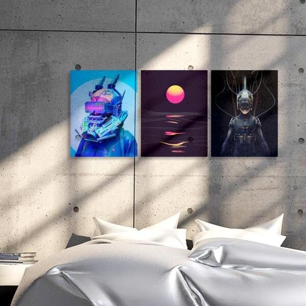 Quadro Cyber Tech Punk decorativo 50x65 - 2