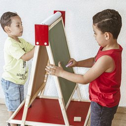 Lousa Infantil Com Cavalete Quadro Branco Quadro Negro e Papel Carimbras 0522 - 5 Lousa Infantil Com Cavalete Quadro Branco Quadro Negro e Papel Carimbras 0522 - 5