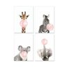 Quadros Chiclete Girafa Zebra 40X50 - 1