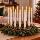 Ver imagem 1 de Jogo Velas Leds Enfeite Natal Decoração de 27,5cm 8 Peças