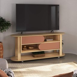 Rack para Tv até 65" Mundi Naturale/terracota Artely - 2 Rack para Tv até 65" Mundi Naturale/terracota Artely - 2