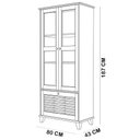 Ver imagem 7 de Kit Cristaleira 3 Portas com Aparador para Sala de Estar 90cm Madeira Maciça Aton S05 Ipê - Lyam