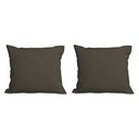 Ver imagem 1 de Kit 2 Almofadas Decorativa Quadrado 45x45 Cm Cm Sala Quarto Sofá Suede Marrom Eli Móveis e