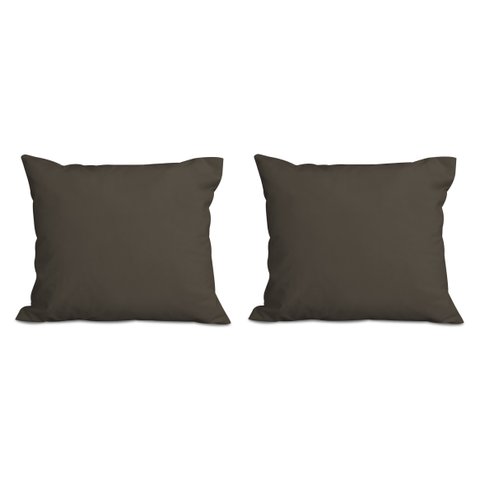 Kit 2 Almofadas Decorativa Quadrado 45x45 Cm Cm Sala Quarto Sofá Suede Marrom Eli Móveis e