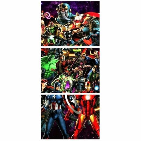 Quadro Super Herois Marvel Comics 65X160 - 1