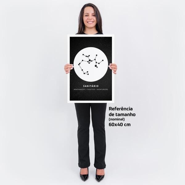 Quadro Decorativo Signo Sagitário Com Moldura - 3
