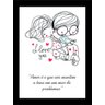 Kit 4 Quadros com Moldura Frases Amor Namorados - 3