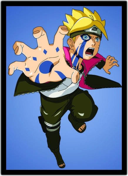 Quadro Naruto Anime Desenho Com Moldura G001