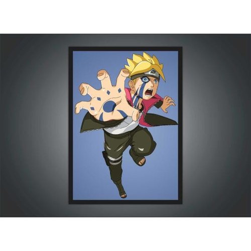 Quadro Anime Naruto Shippuden Desenho Com Moldura G03