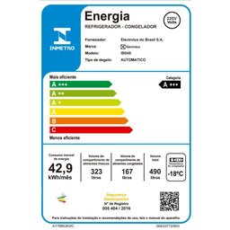 Geladeira Refrigerador IB54S Electrolux Frost Free Bottom 2 Portas 490 Litros - 10
