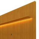 Ver imagem 5 de Rack Requinte 172cm Pés Madeira com Painel Ripado Nobre TV 75 Polegadas Com LED Gelius Naturale/Off