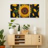Quadro Girassol Detalhes Petalas Amarela Decorativo Moderno - 1