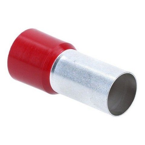 Kit 20un Terminal Tubular Ilhós 95mm Pré Isolado Vermelho