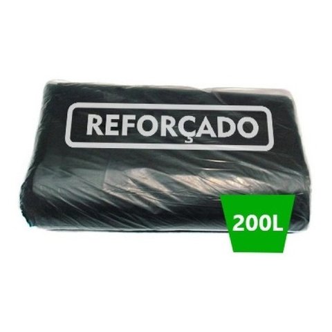 Saco de Lixo 200 Litros Reforçado Preto 95x115 Pct C/ 5kg Cor:preto