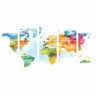 Quadro Mapa Mundi Colorido Conjunto 5 Peças 160X80 - 1