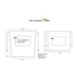 Avental de Cintura Jeans Algodao Cafeteria Bar Vegano 2un - 4