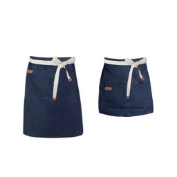 Avental de Cintura Jeans Algodao Cafeteria Bar Vegano 2un - 1