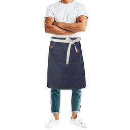 Avental de Cintura Jeans Algodao Cafeteria Bar Vegano 2un - 3
