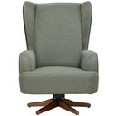Ver imagem 3 de Poltrona de Amamentação Balanço Giratória Liz D02 Couríssimo Tramado Verde C-296 C-120 - Lyam Decor