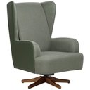 Ver imagem 1 de Poltrona de Amamentação Balanço Giratória Liz D02 Couríssimo Tramado Verde C-296 C-120 - Lyam Decor