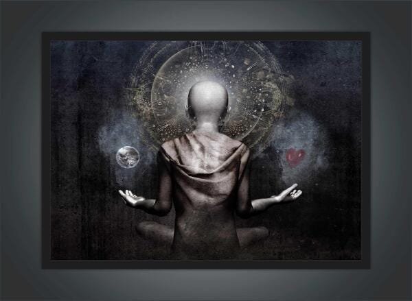 Quadro Decorativo Budismo Buda Chácras Com Moldura G011 - 3