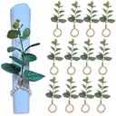 Ver imagem 1 de Kit 12 Porta Guardanapo Tropical Eucalipto de Folhas Verdes Quantidade 12