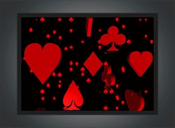 Quadro Decorativo Baralho Naipes Cartas Canastra Moldura - 4