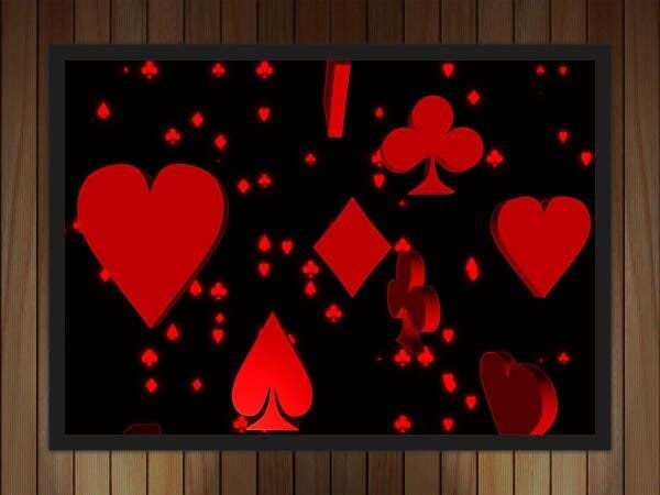 Quadro Decorativo Baralho Naipes Cartas Canastra Moldura - 3