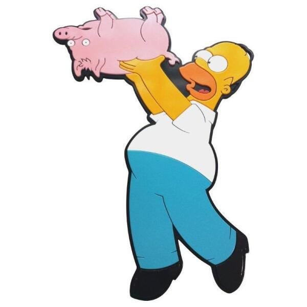 Quadro Homer Porco Aranha - 40.2X28.4Cm - 1